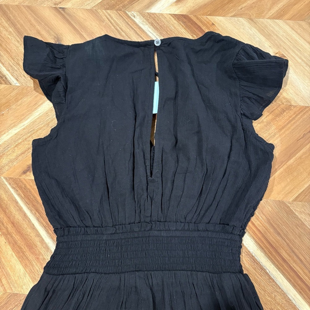 LOFT Black Ruffled Jumpsuit - Picture 3 of 9